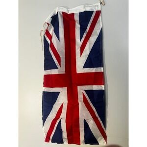 Vintage Canadiana Union Jack Flag 18x36 Nylon United Kingdom British UK Rope 1yd